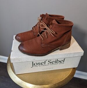 Josef Seibel Brown Sienna Leather Ankle Boots